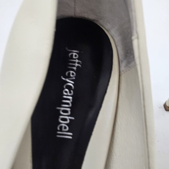 Jeffrey Campbell Nikia Ivory Leather Pointed Toe Stiletto Pumps Size 10 US / 41 - Picture 3 of 10